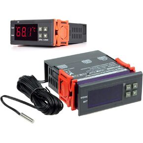 DC12V Digital Temperature Controller STC-1000 Digital LED Display Fahrenheit Thermostat with 2m Waterproof Sensor