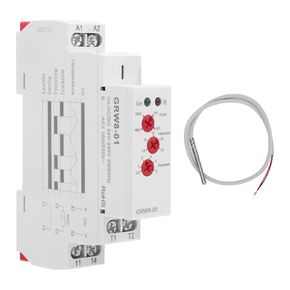 Temperature Control Relay GRW8-01 Temp Controller Electronic Repeat Relay LED Indicate High Low Temperatures Monitor with Probe