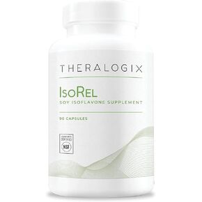 Theralogix IsoRel Whole Soybean Extract Supplement - 90-Day Supply - Menopause Support to Aid Hot Flashes - Prostate Health Support for Men - NSF Certified - 90 Capsules