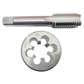 M30x3.5 Tap and Die Set RH Straight Fluted Machine M30 x 3.5 Metric Thread Tap Die Right Hand, M30 x 3.5 Tap & Die Machine Hand Tool