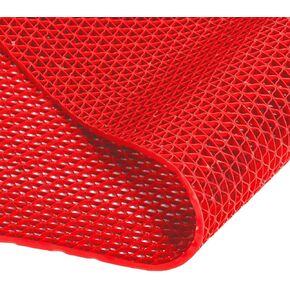 Nisorpa Commercial Drainage Mat 3x16Ft Drainage Floor Mat Pool mats for Floor Non Slip Commercial Floor Mats & Matting 0.22'' Thick PVC Mesh Hollow Mat for Wet Area Kitchen Swimming Pool Bathroom Red