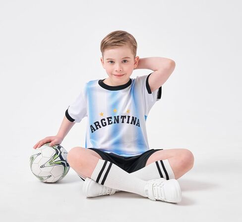 World Cup/Copa America & Argentina Brasil Portugal France Soccer Fan Jerseys for Kids Boys Girls Youth in Saudi Arabia