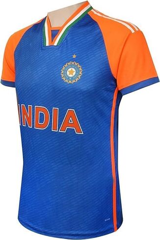تي شيرت KNK Cricket India Jersey T20 WC 2024 مشجعين مشجعين، زي فريق الكريكيت للأطفال والكبار in Kuwait