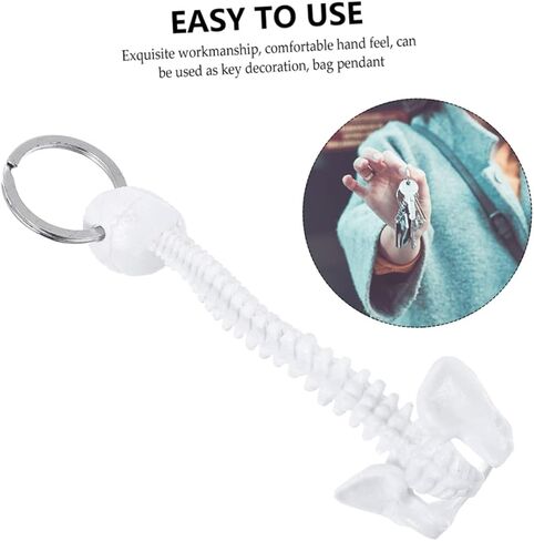 iplusmile Spine Keychain Spinal Cord Model Mini Vertebral Column Model Men Keychain Spine Model Keychain Holder Bone Rings Mens Keychains White Plastic Small Toy in Saudi Arabia