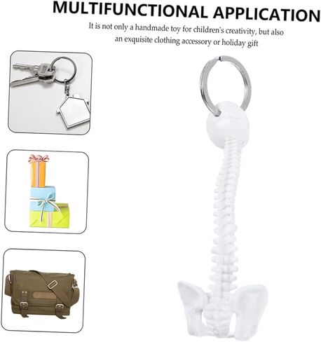 iplusmile Spine Keychain Spinal Cord Model Mini Vertebral Column Model Men Keychain Spine Model Keychain Holder Bone Rings Mens Keychains White Plastic Small Toy in Saudi Arabia