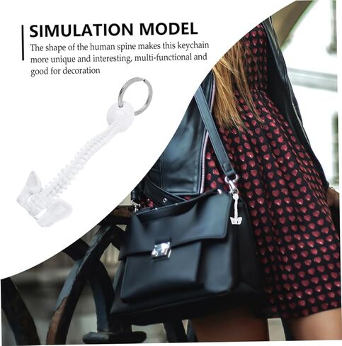 iplusmile Spine Keychain Spinal Cord Model Mini Vertebral Column Model Men Keychain Spine Model Keychain Holder Bone Rings Mens Keychains White Plastic Small Toy in Saudi Arabia
