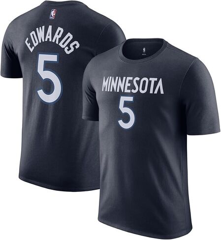 Anthony Edwards Minnesota Timberwolves NBA Kids Youth 4-20 Navy Icon Edition Performance Jersey T-Shirt in Saudi Arabia