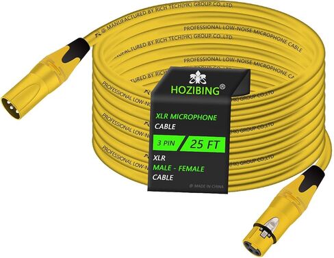 XLR to XLR Microphone Cable XLR Male to Female Mic Cable 3-Pin Balanced Shielded 27AWG OFC XLR Cable for Mic Mixer, Recording Studio, Podcast-Multi Colored, Zinc Alloy Connectors 1 Pack (Purple, 10FT) in Saudi Arabia
