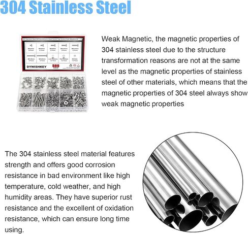 360 Pieces M2.5 x 4mm/6mm/8mm/10mm/12mm/16mm/20mm/25mm, Stainless Steel 304 Hex Socket Head Cap Bolts Screws Washers Nuts Kit with Hex Wrench in Saudi Arabia