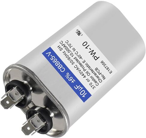 2pack 10 فائق التوهج 370/440VAC 50/60 هرتز CBB65 CBB65A البيضاوي تشغيل بدء مكثف 10 MFD 370V / 440V مكثفات مكيف الهواء لوحدة التيار المتردد مروحة المحرك بدء أو مضخة حمام السباحة أو مكثف الهواء مستقيم بارد in Saudi Arabia