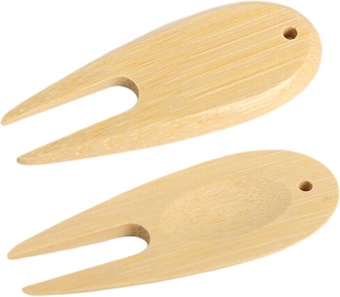15pcs Divot Repair Tool Green Divot Fork Divot Remover Fork for Golfs Bamboo Fork Accessories in Saudi Arabia