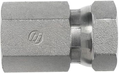 1405-06-04 Steel Straight Adapter, 3/8"-18 Female NPTF x 1/4"-18 Female NPSM Thread in Saudi Arabia