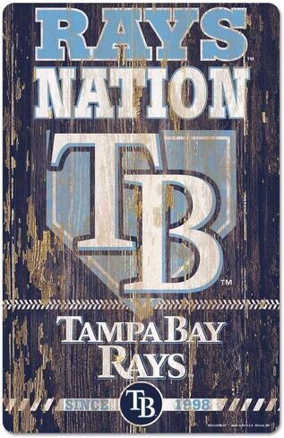 لافتة خشبية مطبوعة من MLB Tampa Bay Devil Rays مقاس 11 × 17 بوصة in Saudi Arabia