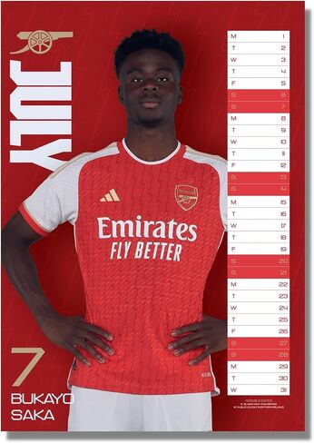 Arsenal London FC 2024 - A3-Posterkalender in Saudi Arabia