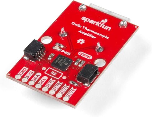 مضخم الصوت SparkFun Qwiic الحراري - MCP9600 (موصل PCC) - مستشعرات درجة الحرارة من النوع K-2، 4 تنبيهات لدرجة الحرارة قابلة للبرمجة، وصلة ADDR لعناوين I2C المتغيرة، موصل مستقطب JST ذو 4 سنون in Saudi Arabia