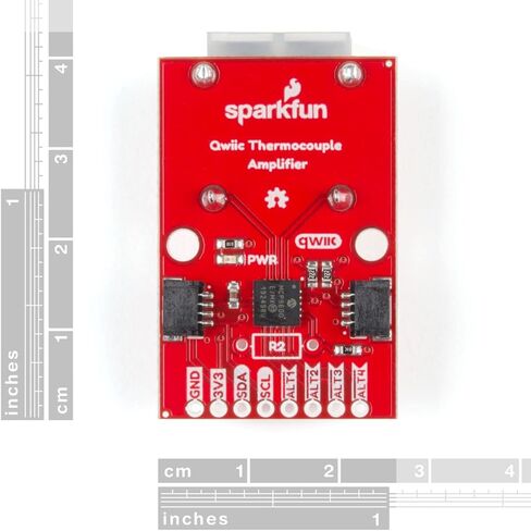 مضخم الصوت SparkFun Qwiic الحراري - MCP9600 (موصل PCC) - مستشعرات درجة الحرارة من النوع K-2، 4 تنبيهات لدرجة الحرارة قابلة للبرمجة، وصلة ADDR لعناوين I2C المتغيرة، موصل مستقطب JST ذو 4 سنون in Saudi Arabia