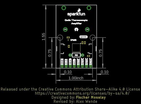 مضخم الصوت SparkFun Qwiic الحراري - MCP9600 (موصل PCC) - مستشعرات درجة الحرارة من النوع K-2، 4 تنبيهات لدرجة الحرارة قابلة للبرمجة، وصلة ADDR لعناوين I2C المتغيرة، موصل مستقطب JST ذو 4 سنون in Saudi Arabia