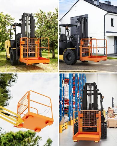 Forklift Safety Cage,36x36 Inches Heavy duty Forklift Cage,Forklift Man Basket up to Load 1200LBS for 1-3 People in Saudi Arabia