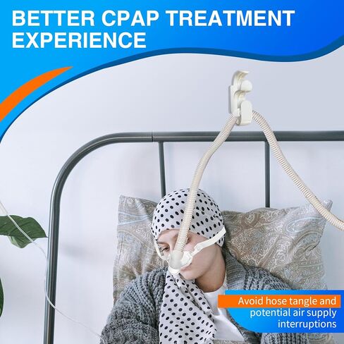 قطعتان من شماعة خرطوم CPAP مع ميزة مضادة للفك - خطاف قناع CPAP وحامل أنابيب - منظم خرطوم CPAP يتجنب تشابك خرطوم CPAP - لوازم Cpap التي يمكن أن تحسن نومك in Kuwait