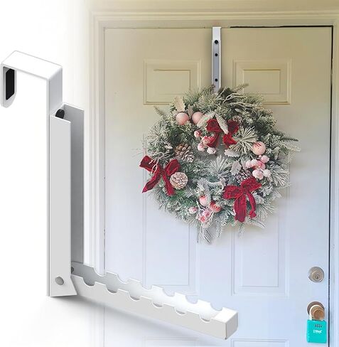 1 Pcs Over The Door Hooks Hanger,Folding Over Door Clothes Drying Laundry Rack Hooks for Hanging Clothes,Over Door Towel Racks with 6 Groves,Hanger for Clothes,Coats,Towels for Bedroom Bathroom -White in Saudi Arabia