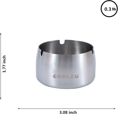 Ashtray for Cigarettes Windproof Ash : Outdoor and Indoor Stainless Steel Ash Tray for Home Office Tabletop Outside Patio and Garden (1 Pcs Small) in Saudi Arabia