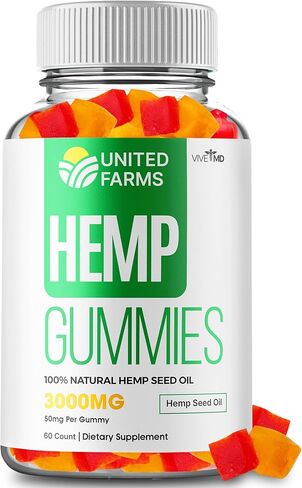 United Farms Hemp Gummies - الصيغة الرسمية - United Farms Gummies 500mg، United Farms Reviews، قوة إضافية مع مراجعات زيت بذور القنب (60 علكة) in Saudi Arabia