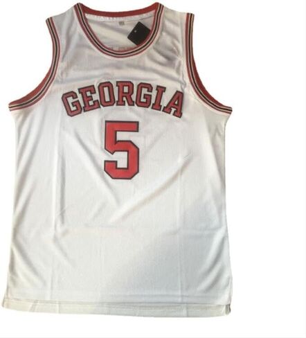 Men's State College #5 Retro Vintage Throwback Basketball Jersey Embroidered White in Saudi Arabia