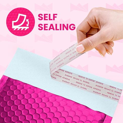 Lady Boss. Poly Mailers -6.5x9 inches | 250 Pcs Bulk | Shipping Envelopes | Metallic Pink Bubble Mailers for Shipping | Non-Padded Polymailers, Self Sealing Mailing Bags for Clothing, Bulk (Pink) in Saudi Arabia