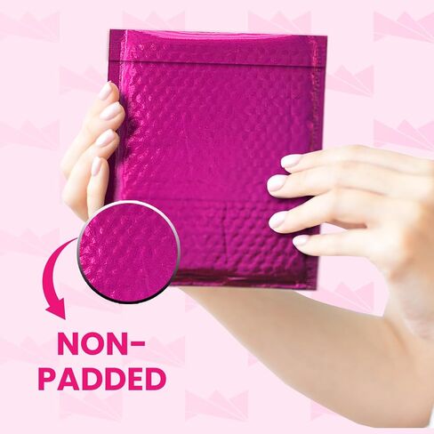 Lady Boss. Poly Mailers -6.5x9 inches | 250 Pcs Bulk | Shipping Envelopes | Metallic Pink Bubble Mailers for Shipping | Non-Padded Polymailers, Self Sealing Mailing Bags for Clothing, Bulk (Pink) in Saudi Arabia