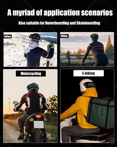 LED Pixel Helmet Display Screen: App-Controlled DIY Motorcycle & Bike Helmet Light, Rechargeable Bike Lights for Night Riding, Turn Signals, Speed Display & Alert, Motorcycle & Bike Helmet Accessories in Kuwait