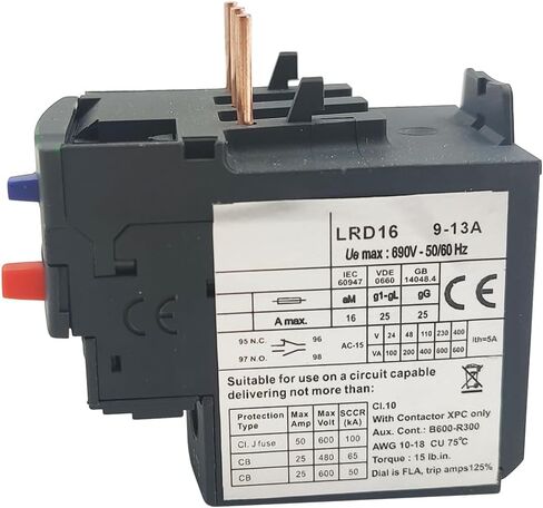 TeSys LRD16 Thermal Overload relay 9-13A fit for contactor LC1D12-38 in Saudi Arabia