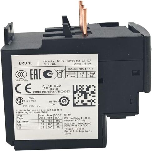 TeSys LRD10 مرحل حراري عند زيادة الحمل 4-6A مناسب للموصل LC1D09-38 in Saudi Arabia