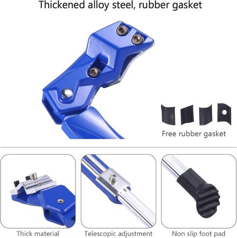 Garneck Bike Kickstand Adjustable Rear Mount Kickstand Aluminum Alloy Bicycle Kickstand Bike Feet Support for Mountain Bike MTB (Black) in Saudi Arabia