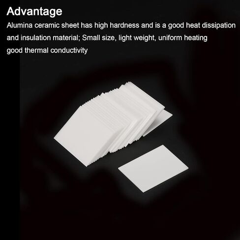 PATIKIL Alumina Ceramic Sheet Cooling Pad Insulating Sheet 30pcs High Hardness for MOS Transistor 28x22x0.65mm(1.1x0.87x0.03") in Saudi Arabia