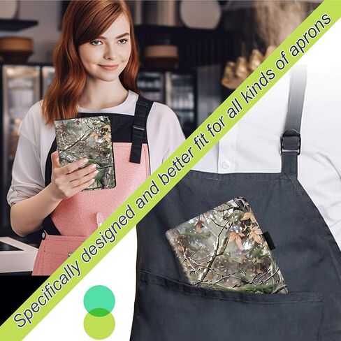 Server Book for Waitress Enlarged Server Books Waitress Books with Zipper Pocket Camouflage Design Serving Book Organizer Restaurant Guest Check Presenter in Saudi Arabia