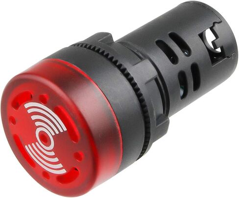 110 فولت فلاش صفارة إنذار الصفارة مؤشر LED مصباح إشارة أضواء التحذير الأحمر 10 قطعة in Kuwait