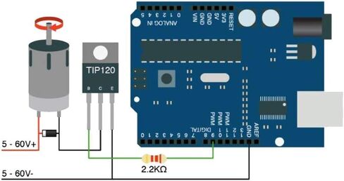 30 قطعة TIP120 60V 5A NPN دارلينجتون ثنائي القطب ترانزستور الطاقة TO-220 3Pin لاردوينو مع مقاومات 2.2 كيلو أوم، 1N4001 ديود in Saudi Arabia