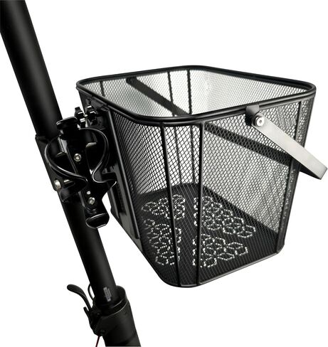 Scooter Basket Extra Large 70lb Loading Capacity Removable Front Basket for Man Adult with Water Holder Heavy Duty Quick Release Iron Mesh Basket with Handle Easy Assembly & Portable in Saudi Arabia
