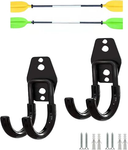 2Pcs Kayak Oars Holds Rack, Kayak Paddle Wall Hanger, Paddle Mount Hanger, kayak Paddle Hanger, kayak Paddle Storage Rack Holder, Perfect for Display & Storage, for Garage, Dock or Shed, NO Paddle in Saudi Arabia