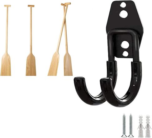 2Pcs Kayak Oars Holds Rack, Kayak Paddle Wall Hanger, Paddle Mount Hanger, kayak Paddle Hanger, kayak Paddle Storage Rack Holder, Perfect for Display & Storage, for Garage, Dock or Shed, NO Paddle in Saudi Arabia