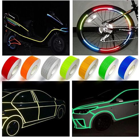 3 Rolls Reflective Tape Reflective Warning Tape Outdoor Waterproof Reflective Tape Nighttime Safety Stickers Trailer Reflective Tape Apparel (1 inch x 30 feet) in Saudi Arabia