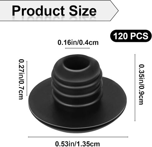 120 PCS Pegboard Hook Locks Pegboard Organizer Accessories Pegboard Clips Peg Hook Stoppers Stopping Hooks Round Holes Wall Control Accessories for Hanging Peg Board Pin Tool (Black) in Saudi Arabia