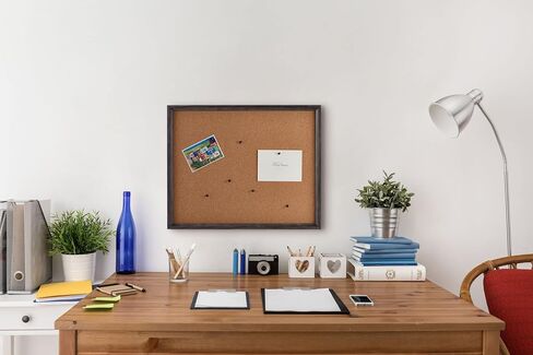 Towle Living Cork Board with 5 Push Pins for Home Office, Dorm Room, Bedroom, Kitchen, Classroom, Gray in Saudi Arabia