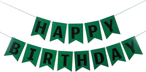 Dark Green appy Birthday Banner Black Letters Party Banner for Adult Boy Girl Kids Birthday Party Decorations in Saudi Arabia
