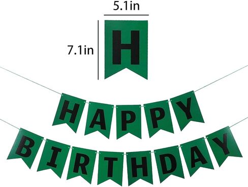 Dark Green appy Birthday Banner Black Letters Party Banner for Adult Boy Girl Kids Birthday Party Decorations in Saudi Arabia