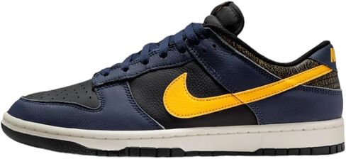 حذاء Nike Dunk Low Retro للرجال مقاس 10، أسود/أصفر فاتح in Saudi Arabia
