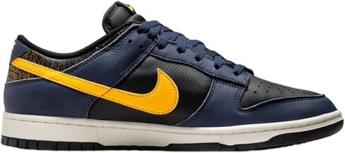 حذاء Nike Dunk Low Retro للرجال مقاس 10، أسود/أصفر فاتح in Saudi Arabia