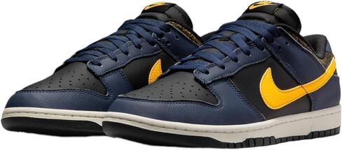 حذاء Nike Dunk Low Retro للرجال مقاس 10، أسود/أصفر فاتح in Saudi Arabia