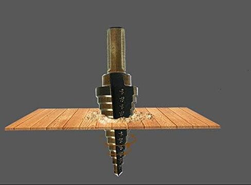 مجموعة رؤوس مثقاب من Meichoon 5 قطع 1/4-1-3/8" 3/16-7/8" 1/4-3/4" 1/8-1/2" 3/16-1/2"، بريطانية نظام مثقاب باغودا متعدد الوظائف على شكل مثلث مطلي بالتيتانيوم DC14 in Kuwait