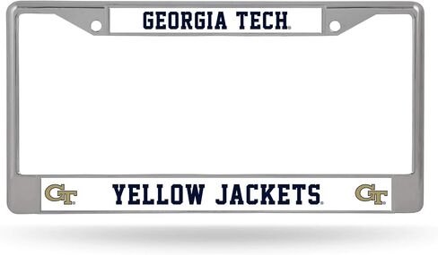 NCAA Rico Industries Standard Chrome License Plate Frame, Georgia Tech Yellow Jackets in Saudi Arabia